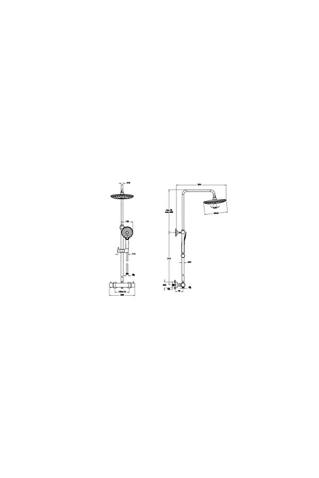 A4720574 Aquaheat Bliss S 240 2f Duş Sistemi, Soft Altın