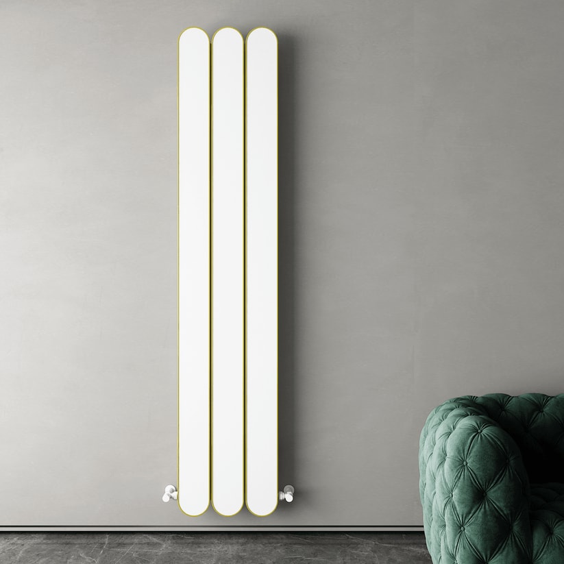 Magico Double Dikey Alüminyum Radyatör Modern Tasarım Beyaz 180X37 cm