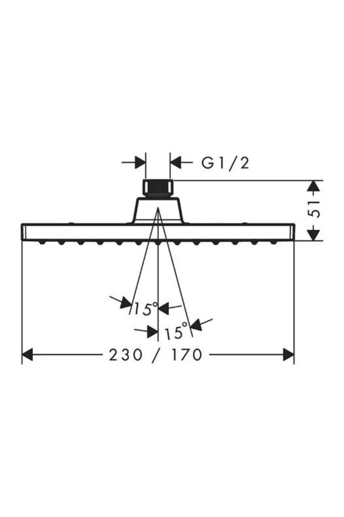 Vernis Shape Tepe duşu 230 1jet - 26281000