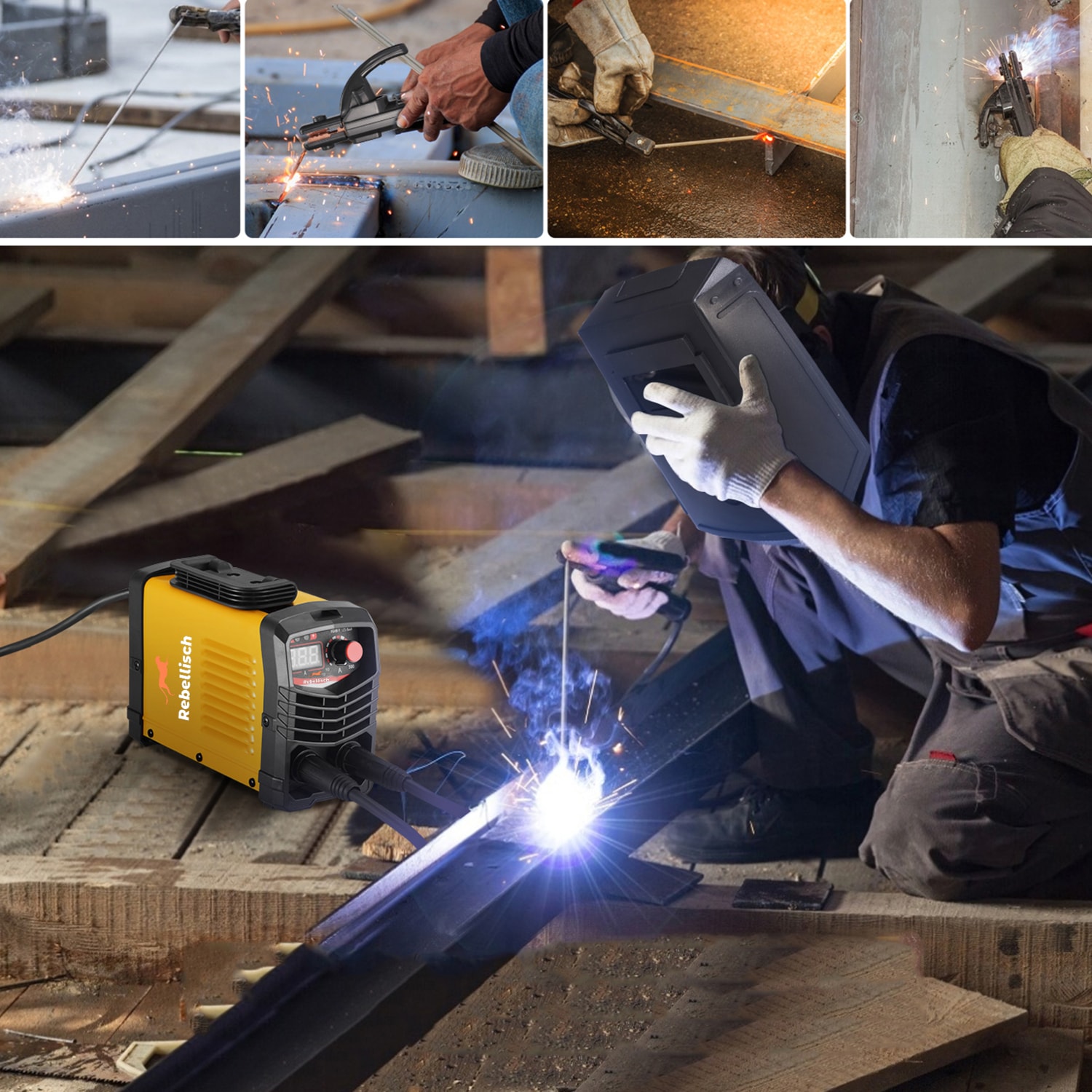 Germany Welding Series Çift Kartlı 200 Amper Profesyonel Dijital Göstergeli Inverter Kaynak Makinesi