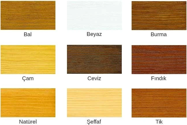 Prime Solvent Bazlı Renkli Ahşap Vernik - 2,5 Lt Fındık