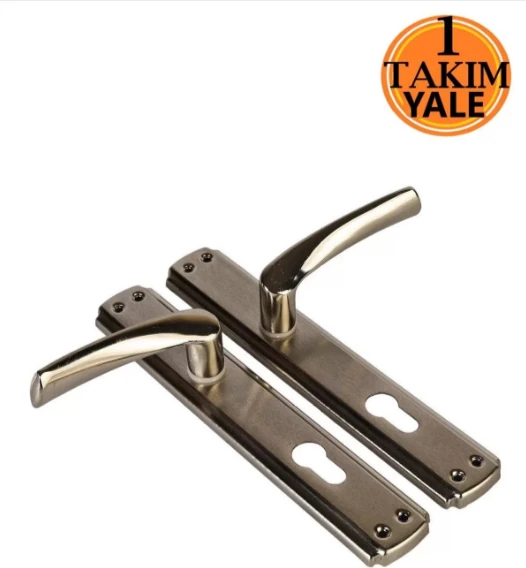 Truva Mat Nikel Yale Dış Çelik Kapı Kolu 1. Takım