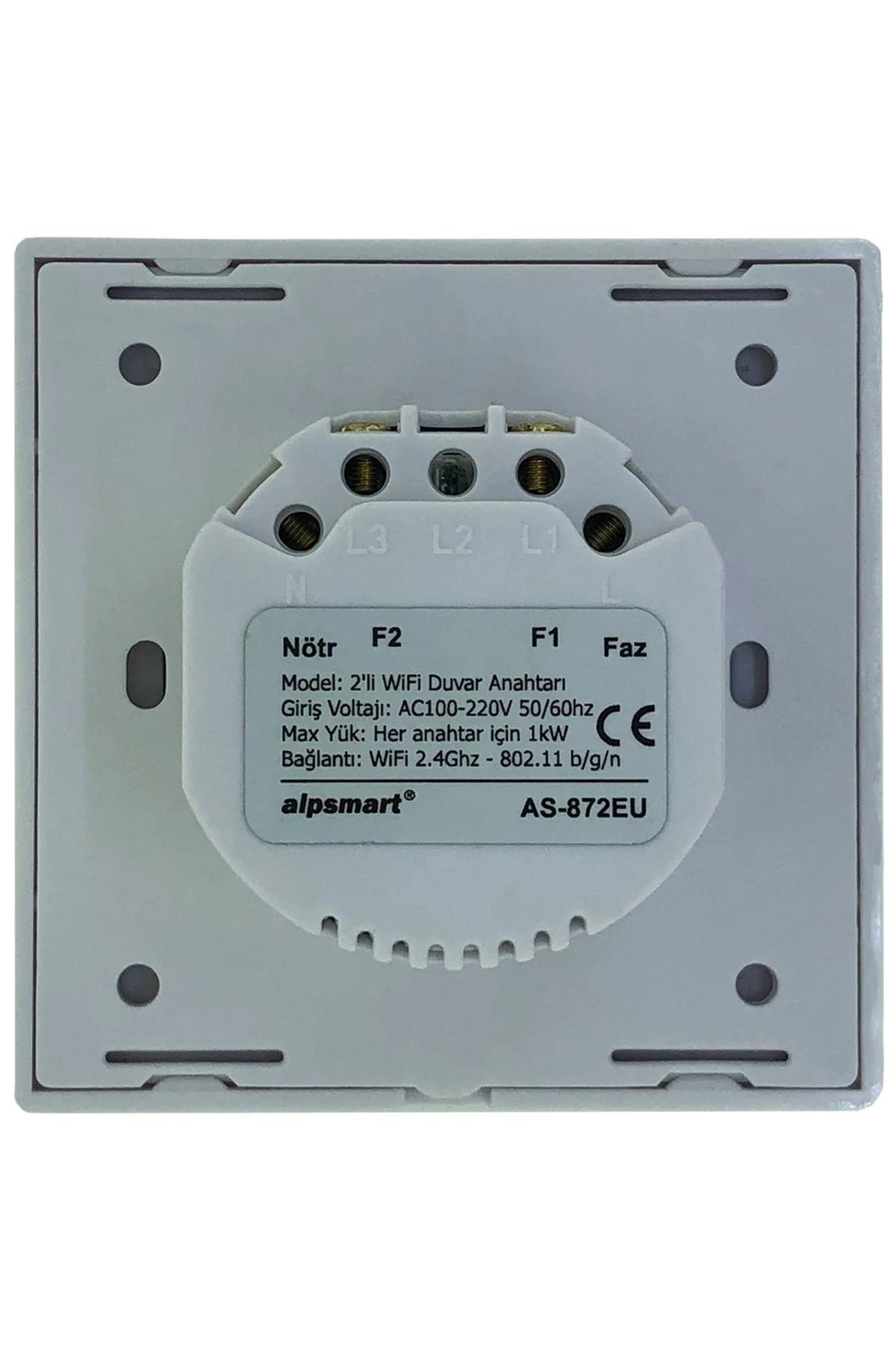 As-872eu Dokunmatik Ikili -çiftli Wi-fi Akıllı Duvar Anahtarı
