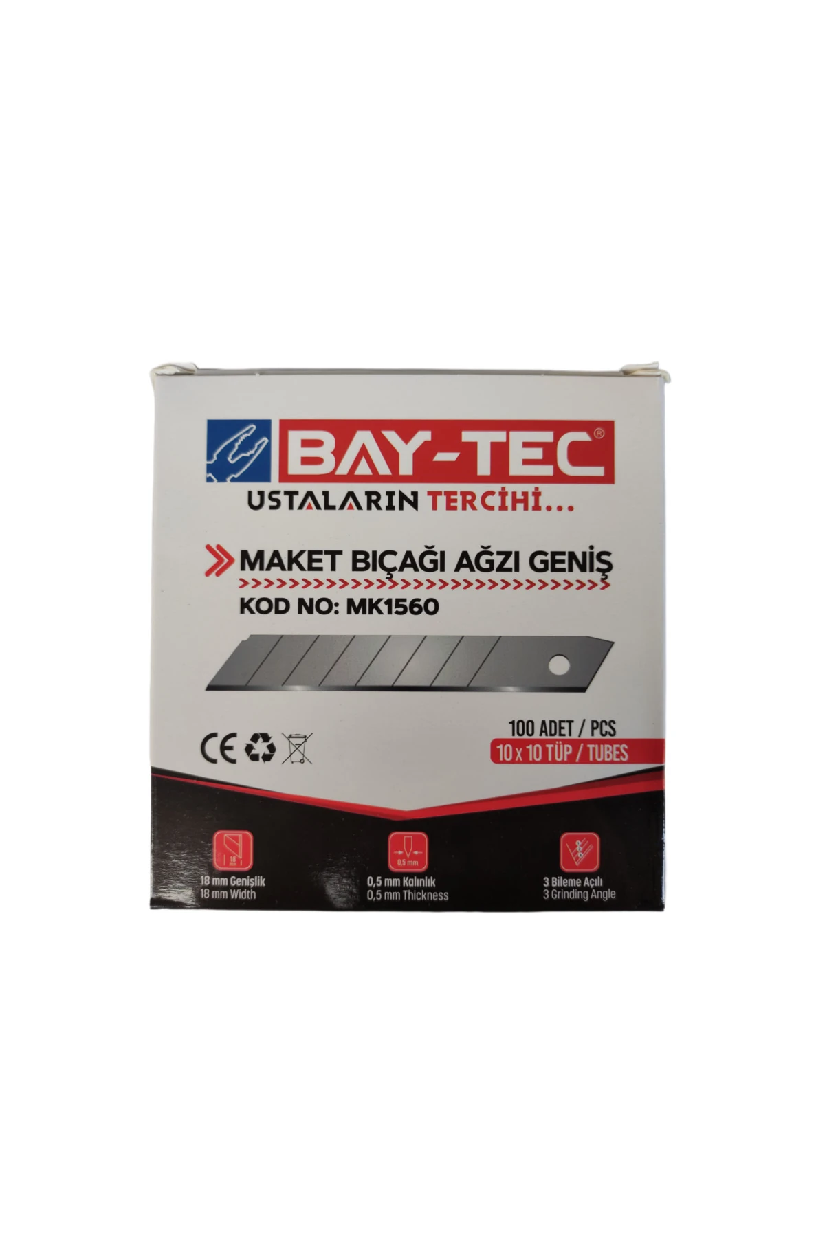 Maket Bıçağı Ağzı Geniş 100 Adet