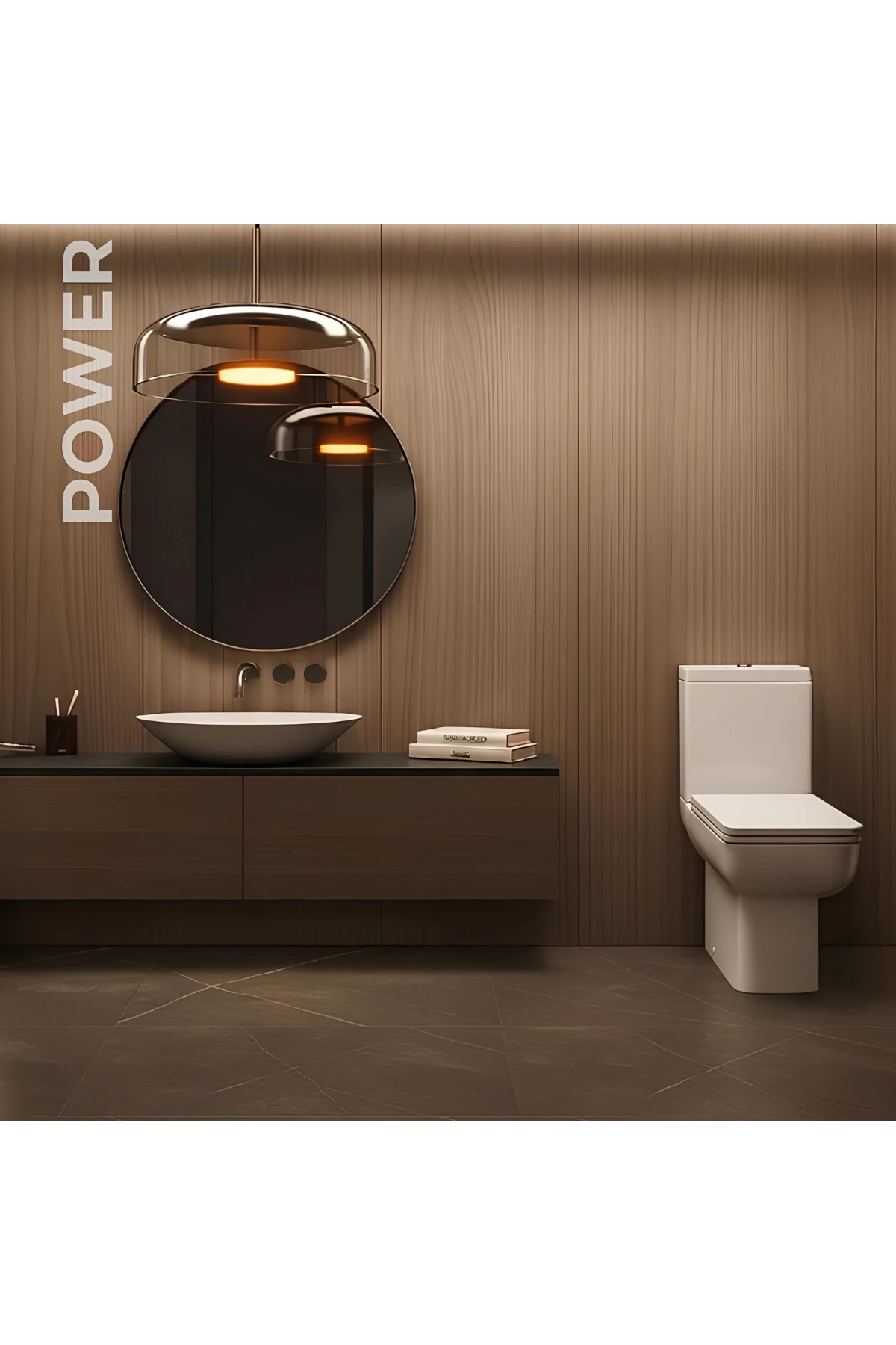 Power Duvara Sıfır Klozet Takım POW.K022,Power Duroplast Yavaş Kapak