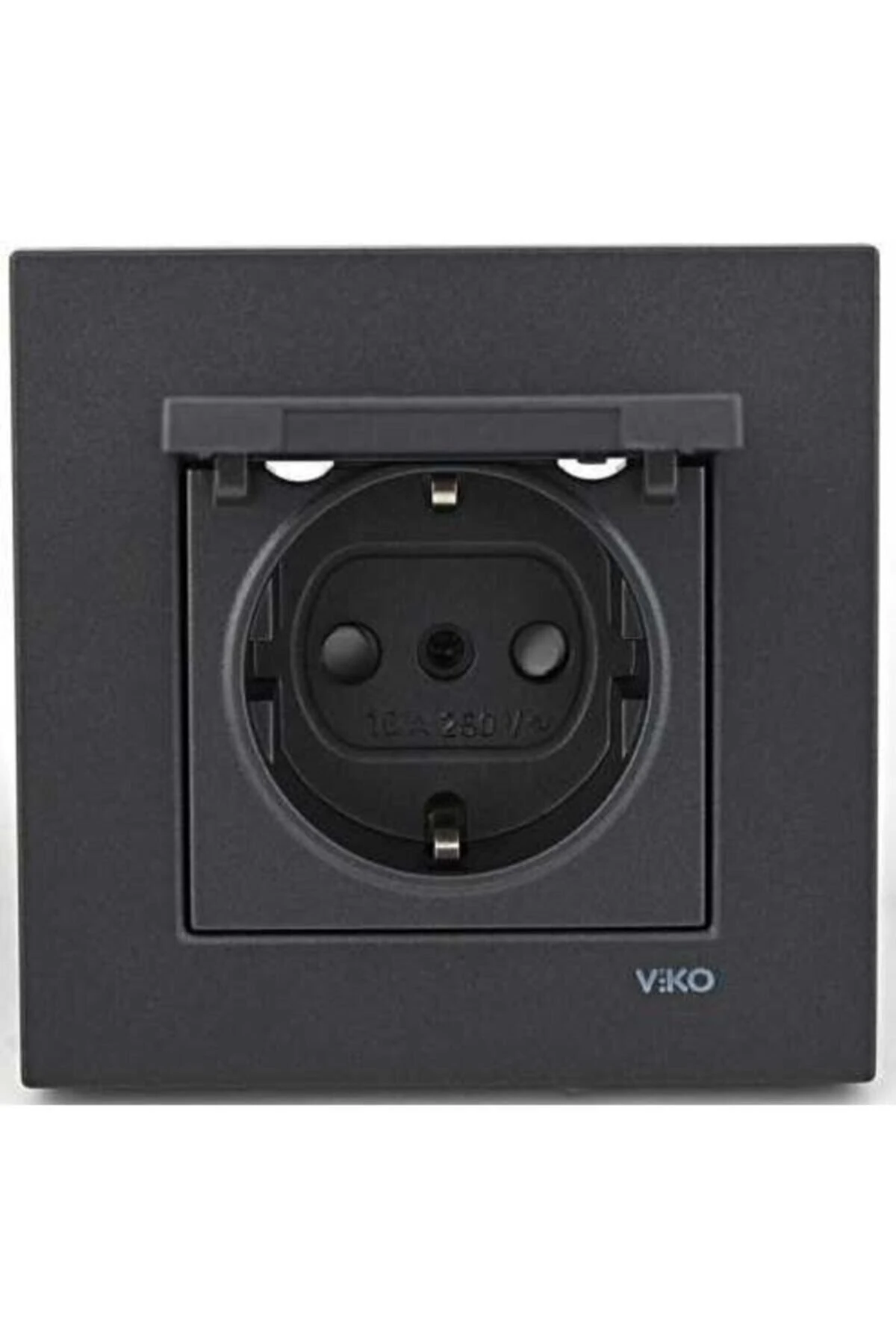 Artline Novella Füme Kapaklı Çerçeveli Topraklı Priz