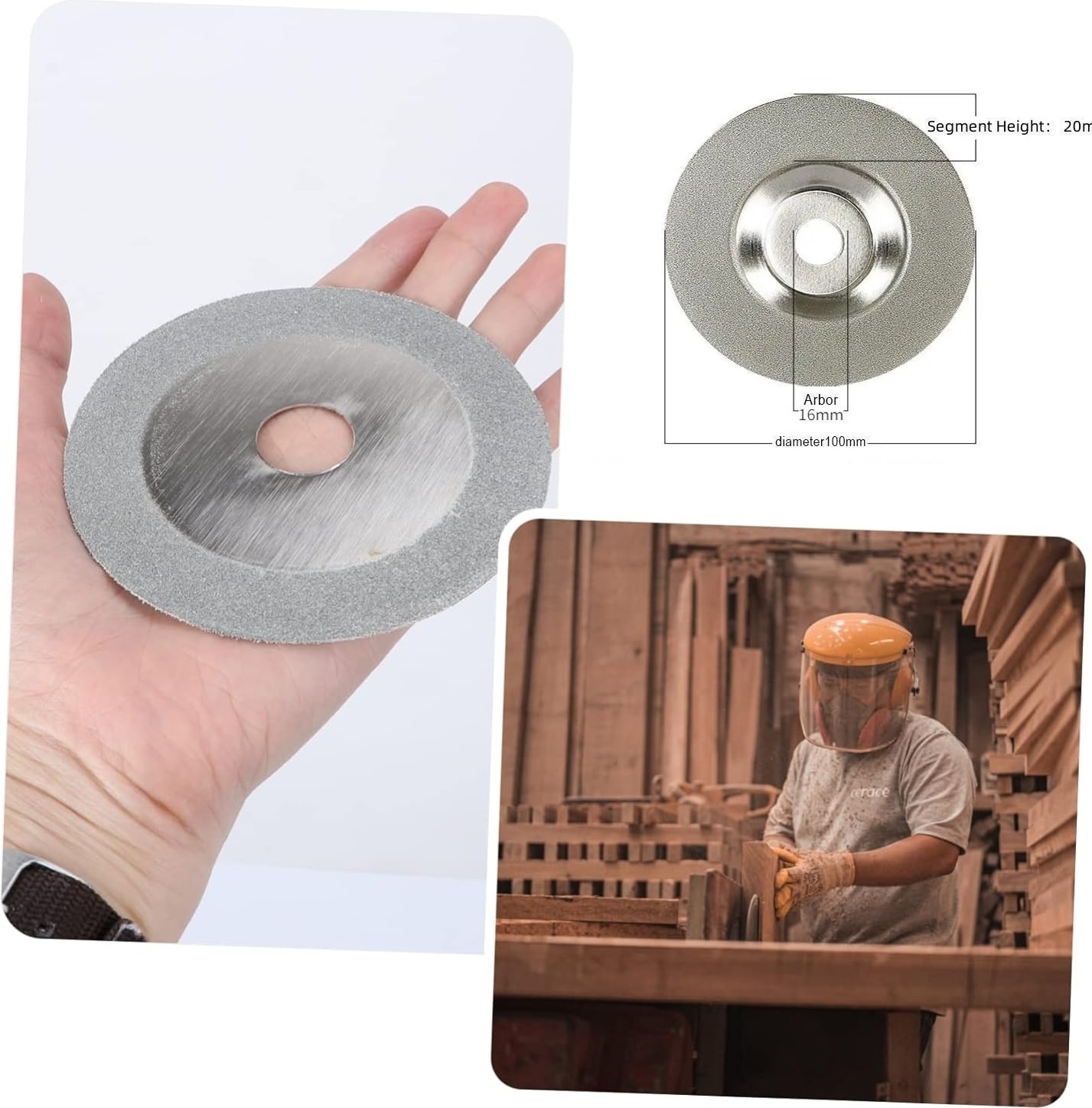 100MM Elmaslı Bileme Diski Bıçak Satır Makas Bileme Diski Hassas Metal Mermer Cam Zımparalama