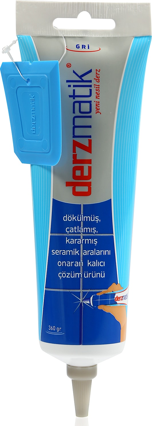 Hazır Derz Dolgu 360 gr Gri Antibakteriyel Gaga Uçlu Seramik Yüzeyler için Hızlı Kuruyan