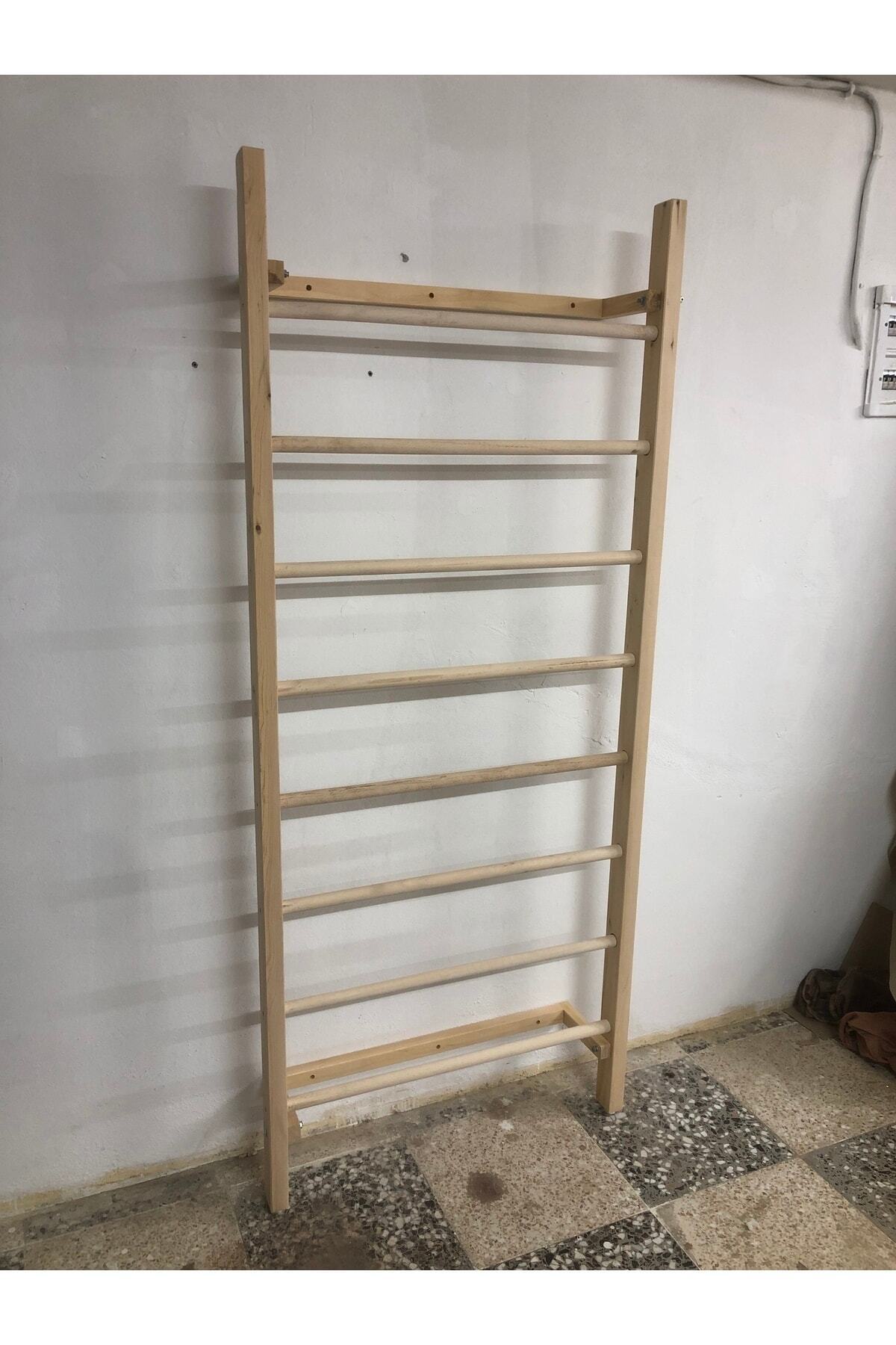 Eşsiz Wood (54*200) Ekonomik Dogal Ahşap Fızık Tedavi Barı Tırmanma Merdiveni Egzersiz Barıjimlastik