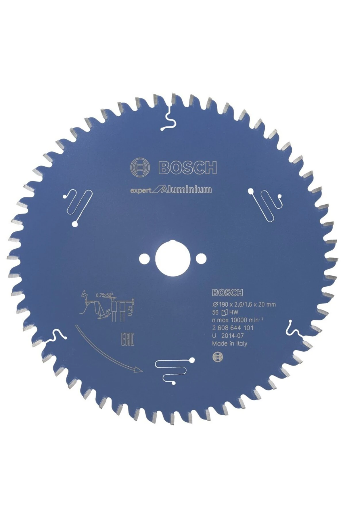 - Expert Serisi Alüminyum için Daire Testere Bıçağı 190*20 mm 56 Diş