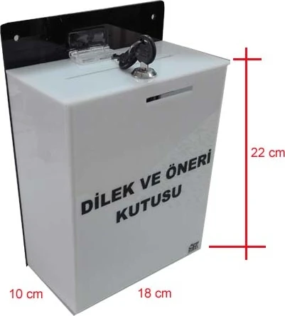 Beyaz Orta Boy Dilek Öneri Kutusu