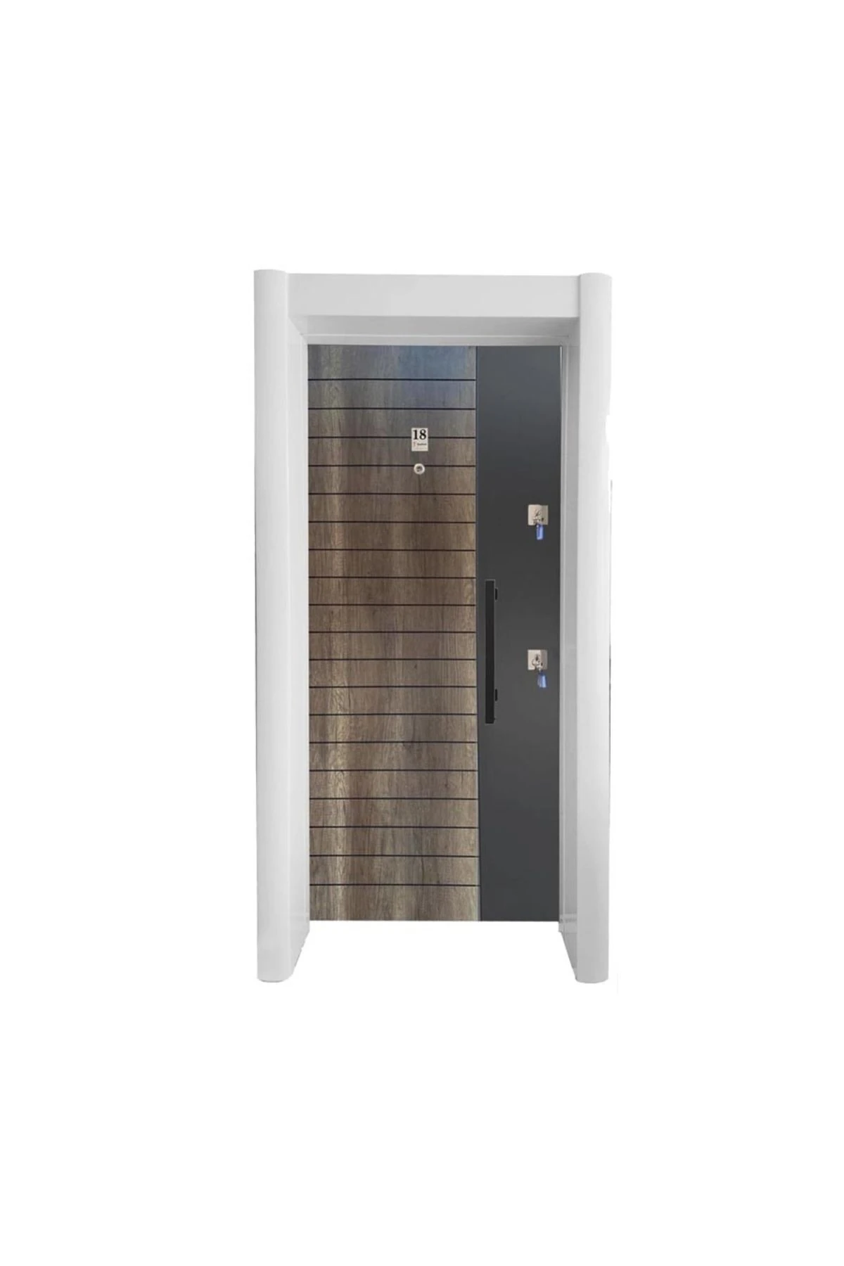 Çelik Kapı, Tırnaklı Beyaz Çelik Kapı Sağ Açılım