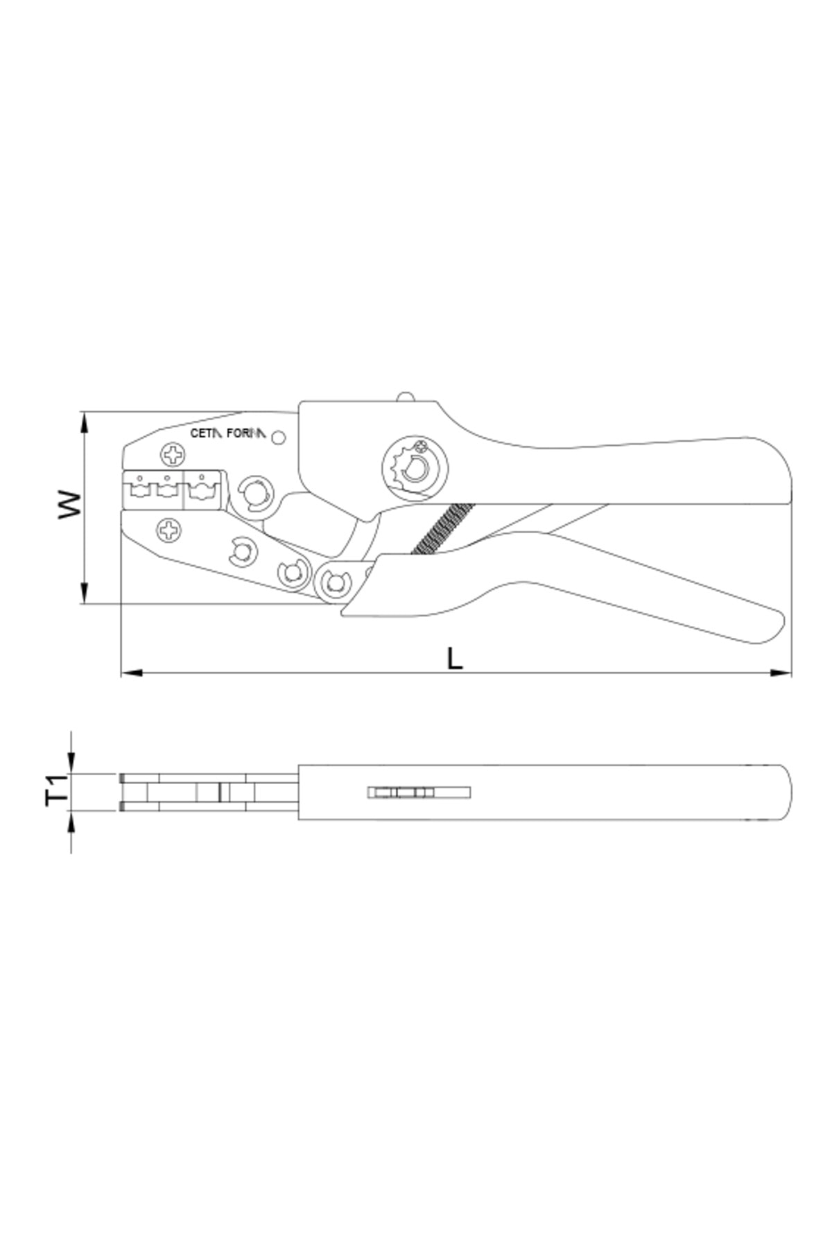 220 mm İzoleli Kablo Pabucu Sıkma Pensesi E69-YT1