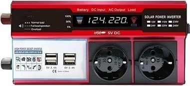 12V 2000W Modifiye Sinüs Inverter Araç ve Güneş Enerjisi Uyumlu, Çift Usb, Çift Priz ve Çakmaklık Epilons