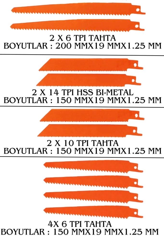 10 Parça Tilki Kuyruğu Testere Bıçakları Ağaç Metal Testere Bıçak