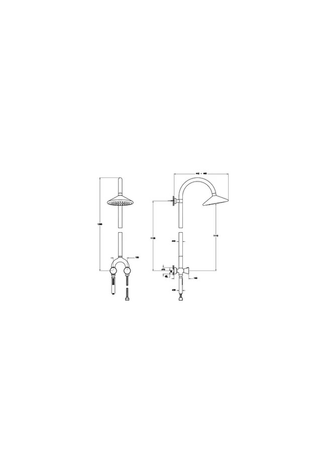 Liquid A4721939 Termostatik Duş Sistemi, Parlak Siyah
