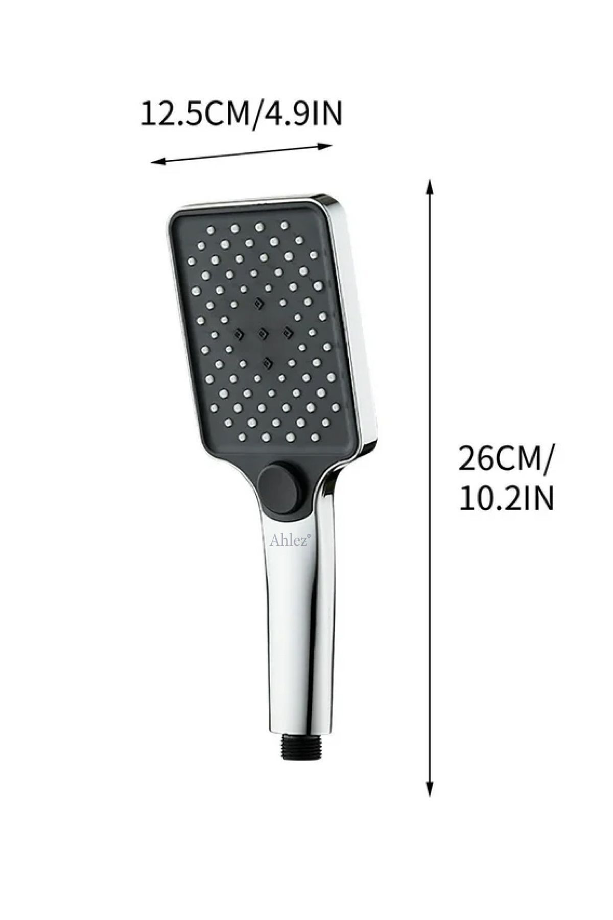 Aqua Kare 3 Fonksiyonlu Duş Başlığı ve Siyah Duş Hortumu 1.5m Duş Seti