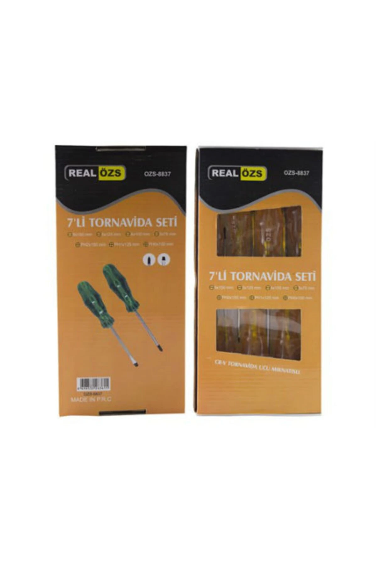 2 Adet Manyetik Mıknatıs Uçlu Düz Yıldız Tornavida Seti Takım 7parça