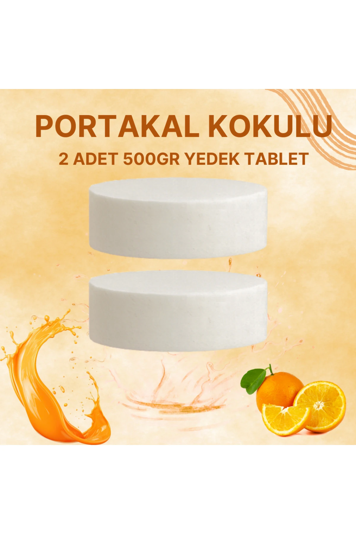 2x500 Gram - Portakal Kokulu, Nem Alıcı Rutubet Ve Küf Önleyici Yedek Tablet