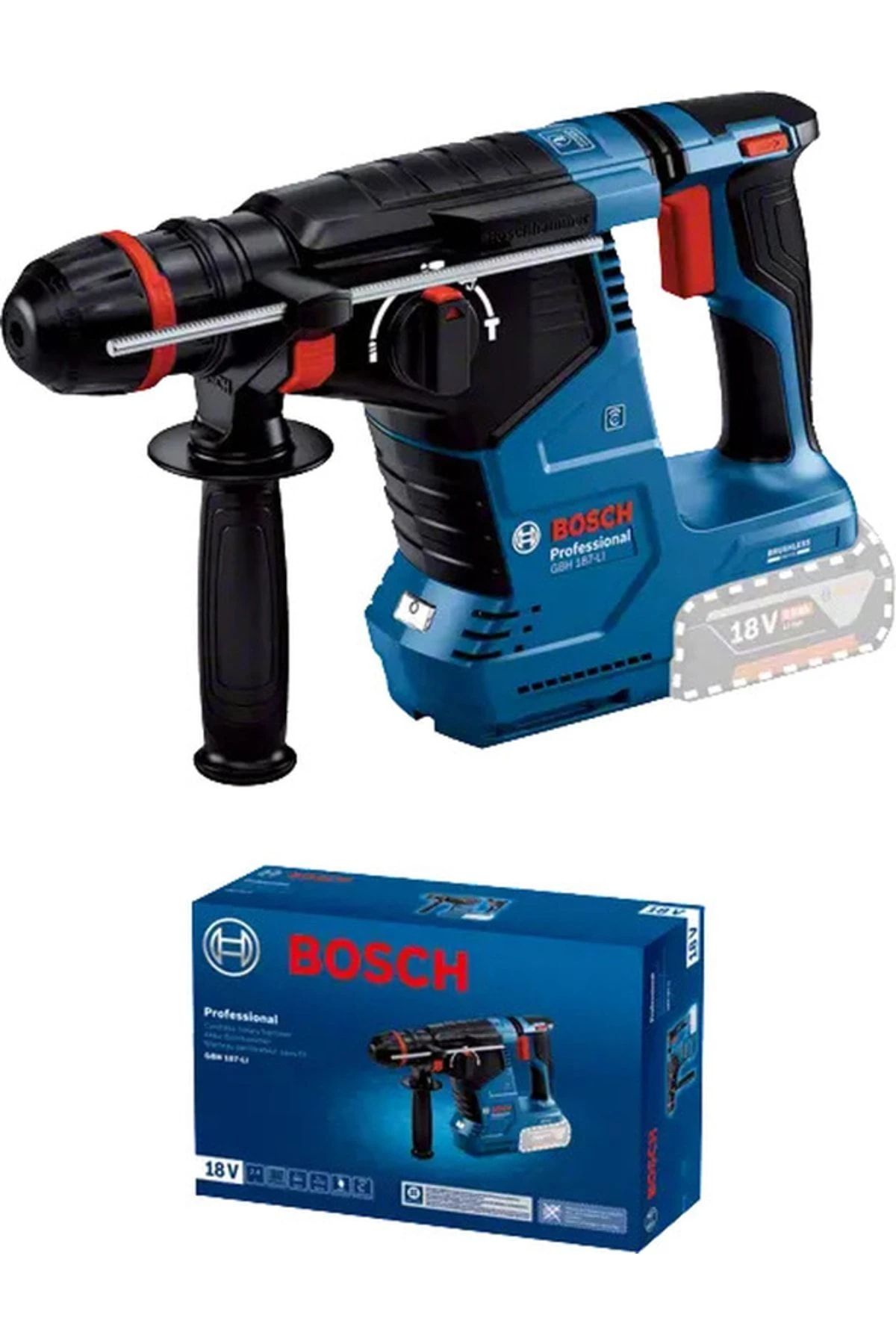 Gbh 187-lı Professional Akülü Kırıcı Delici (AKÜ VE ŞARJ CİHAZI DAHİL DEĞİLDİR) - 0611923120