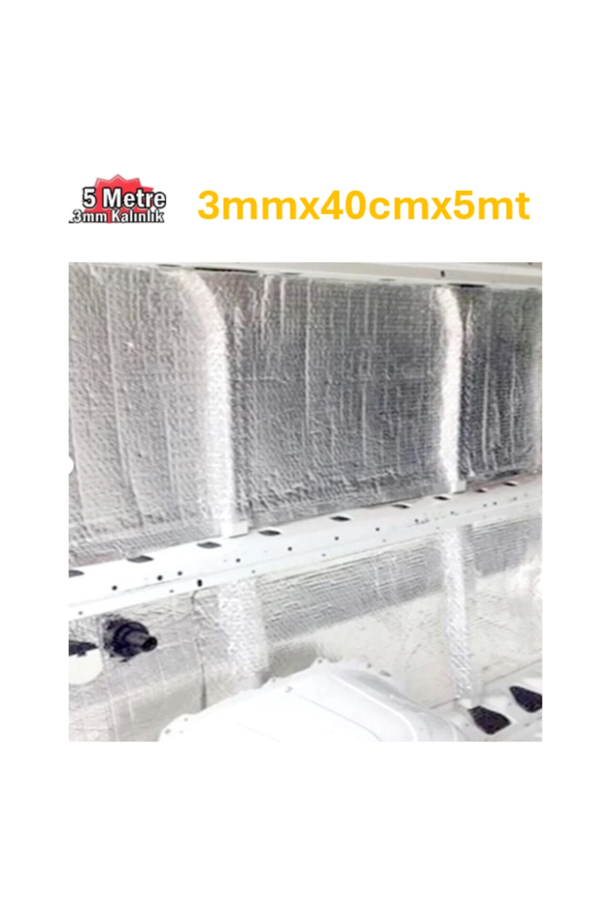 Folyolu Kauçuk Bant 3mmx40cmx5mt Isı Ve Ses İzolasyon Bandı Alüminyum Kauçuk Yalıtım Bandı