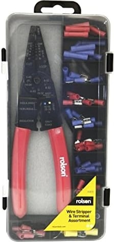 20810 Wire Stripper And Terminal Assortment Set, Black