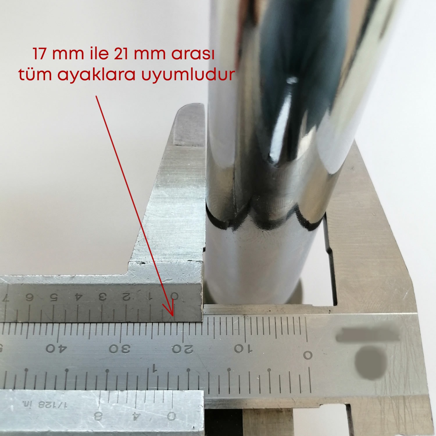Sandalye Pabucu 4 Adet Şeffaf, Masa Sandalye Zemin Koruyucu 17 mm - 21 mm