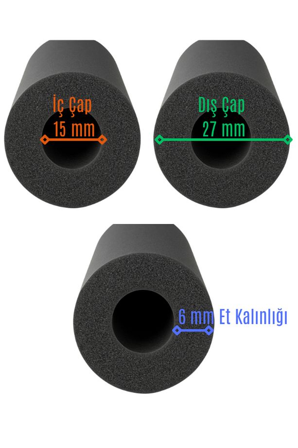 Ø 15/6 Mm R-flex Prm Izolasyon Kauçuk Boru (2 MT/AD)
