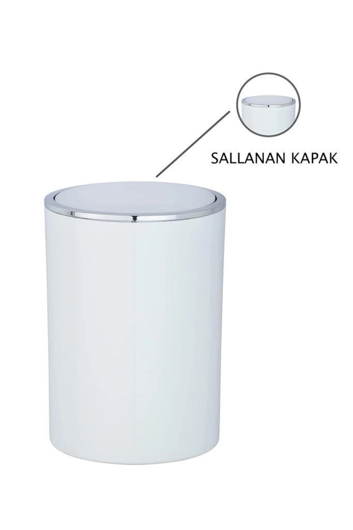 Beyaz, Çöp Kovası 5 Litre - İnca Model