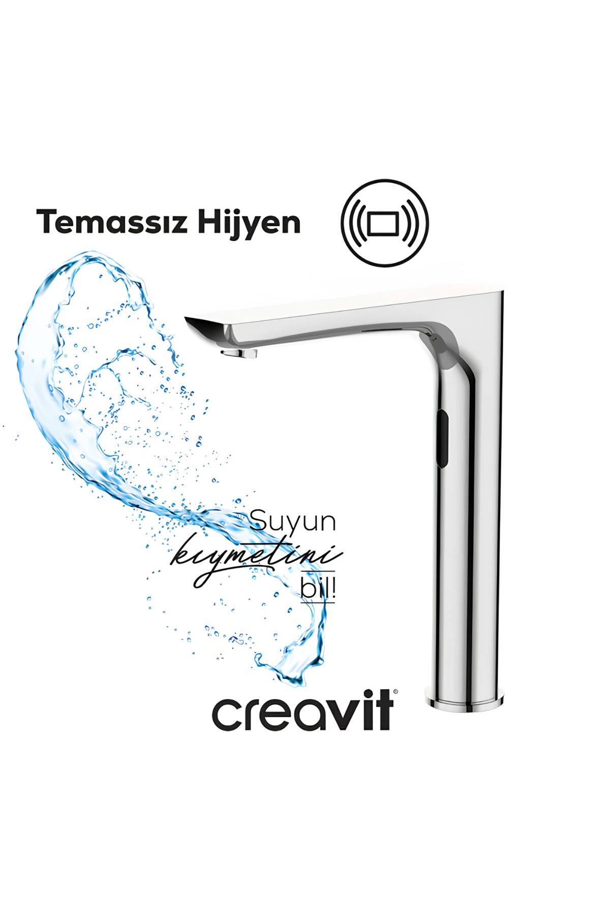 Fotoselli Uzun Lavabo Bataryası Tek Su Girişli ES6500