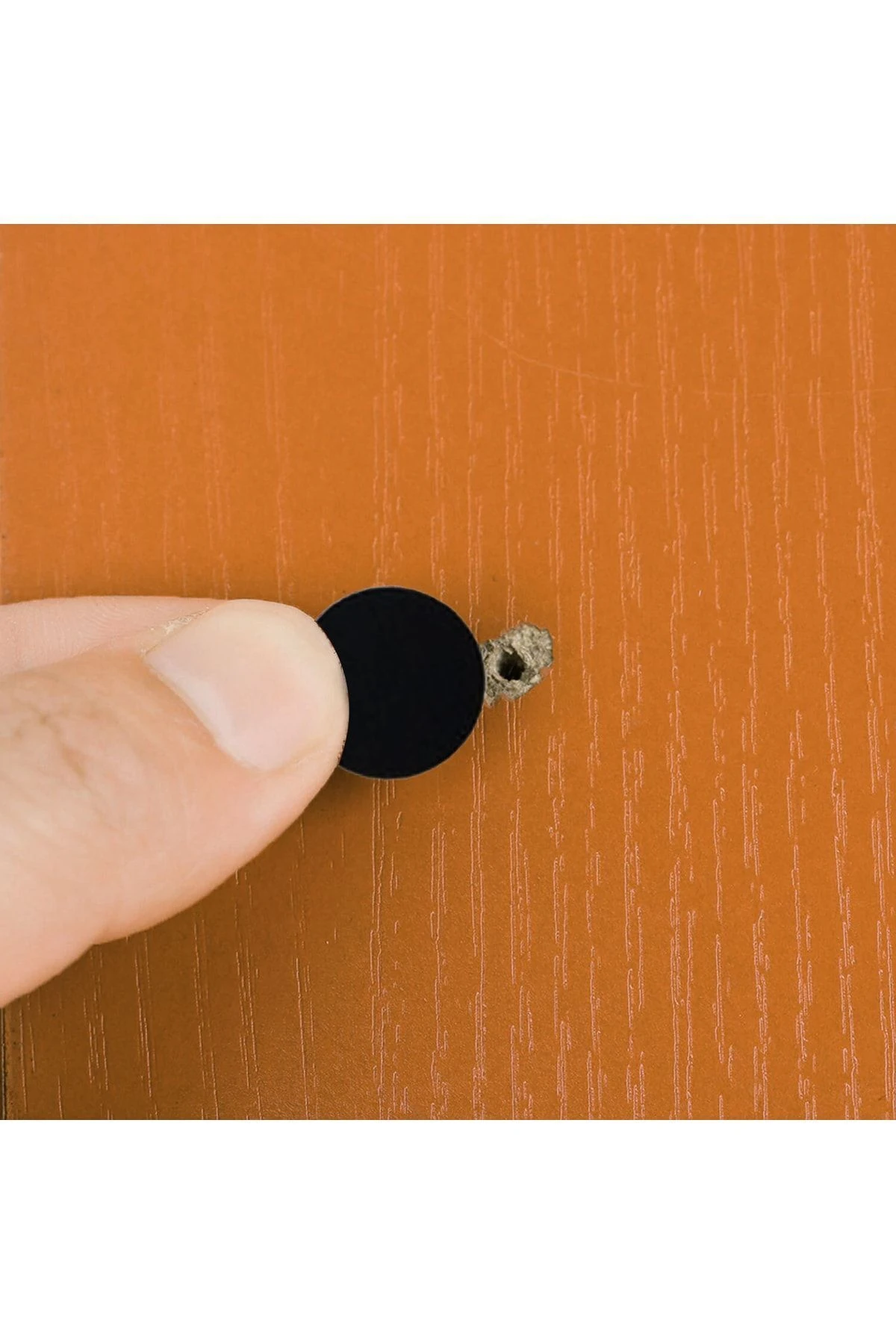 Yapışkanlı Yapıştırma Vida Tapası (SİYAH) Tıpası Beyaz Vida Kapatıcı Kapağı (100 Adet)