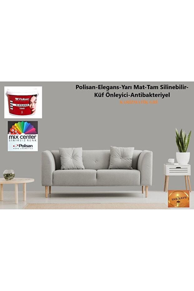 -elegans-küf Önleyici-tam Silinebilir-anti Bakteriyel-iç Cephe Duvar Boyası-ci-7623-karizmatik Gri