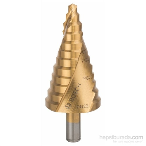 BOSCH - Kademeli Matkap Ucu Hss-Tin - 6 - 37 Mm, 10,0 Mm, 93 Mm