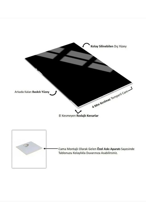 4 Mm Tamperli Uv Baskı Kırılmaz Cam Tablo Ev Ofis Duvar Dekor Tablo Çapa