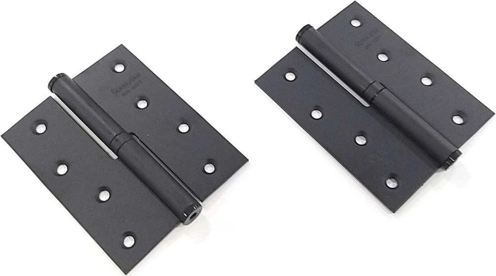 10CM Çelik Kapı Menteşesi, Sol, Mat Siyah, 2’li Paket