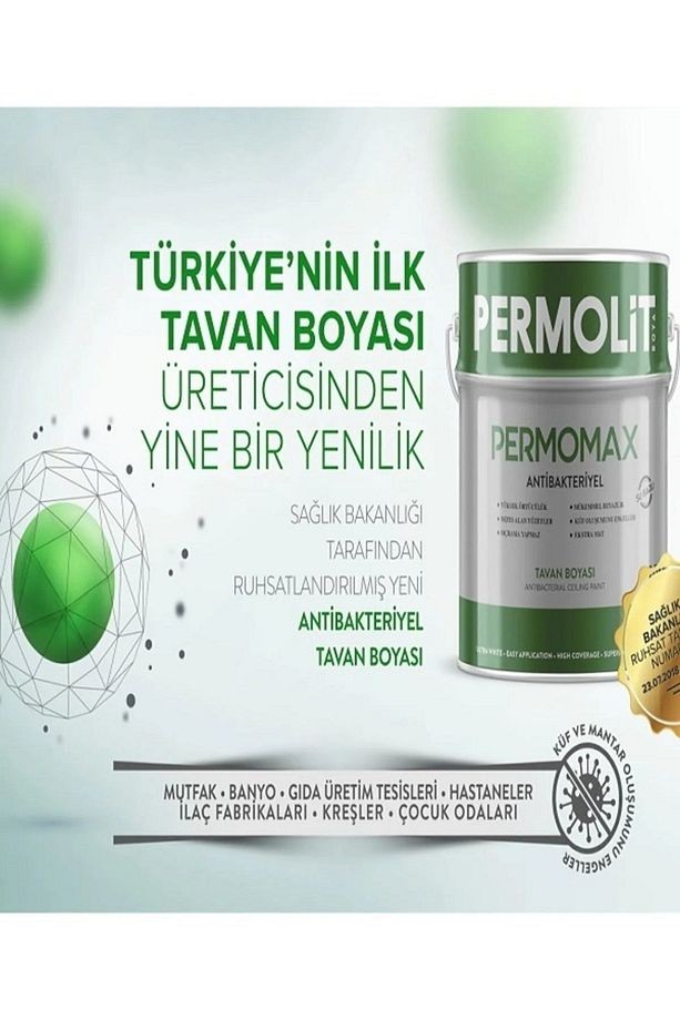 Permomax Antibakteriyel Küf Ve Kararmalara Karşı Rutubet Önleyici Tavan Boyası