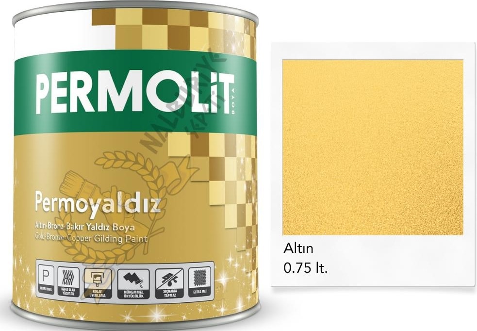 Isıya Dayanıklı Dekoratif Yaldız Boya Altın 0.75 Lt.