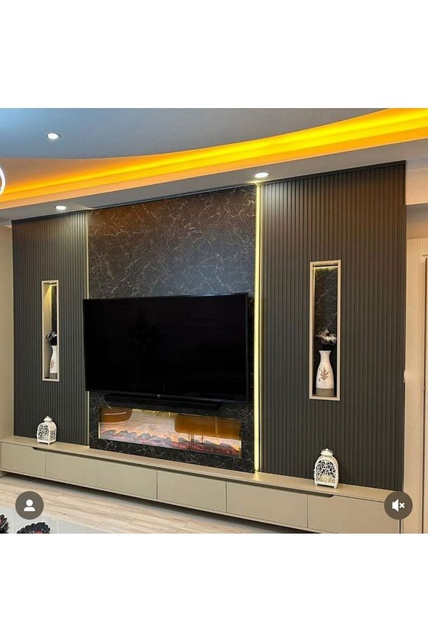 AKYÜREK STORE LB 3783 SOFT TOUCH FIRTINA GRİ DEKOR PROFİL DUVAR KAPLAMA LAMBİRİ PANEL