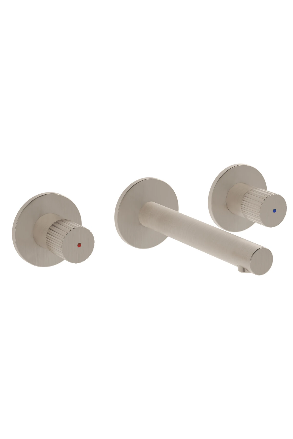 Origin A4258234 Ankastre Lavabo Bataryası, 3 Rozetli, Sıva Üstü, Fırçalı Nikel