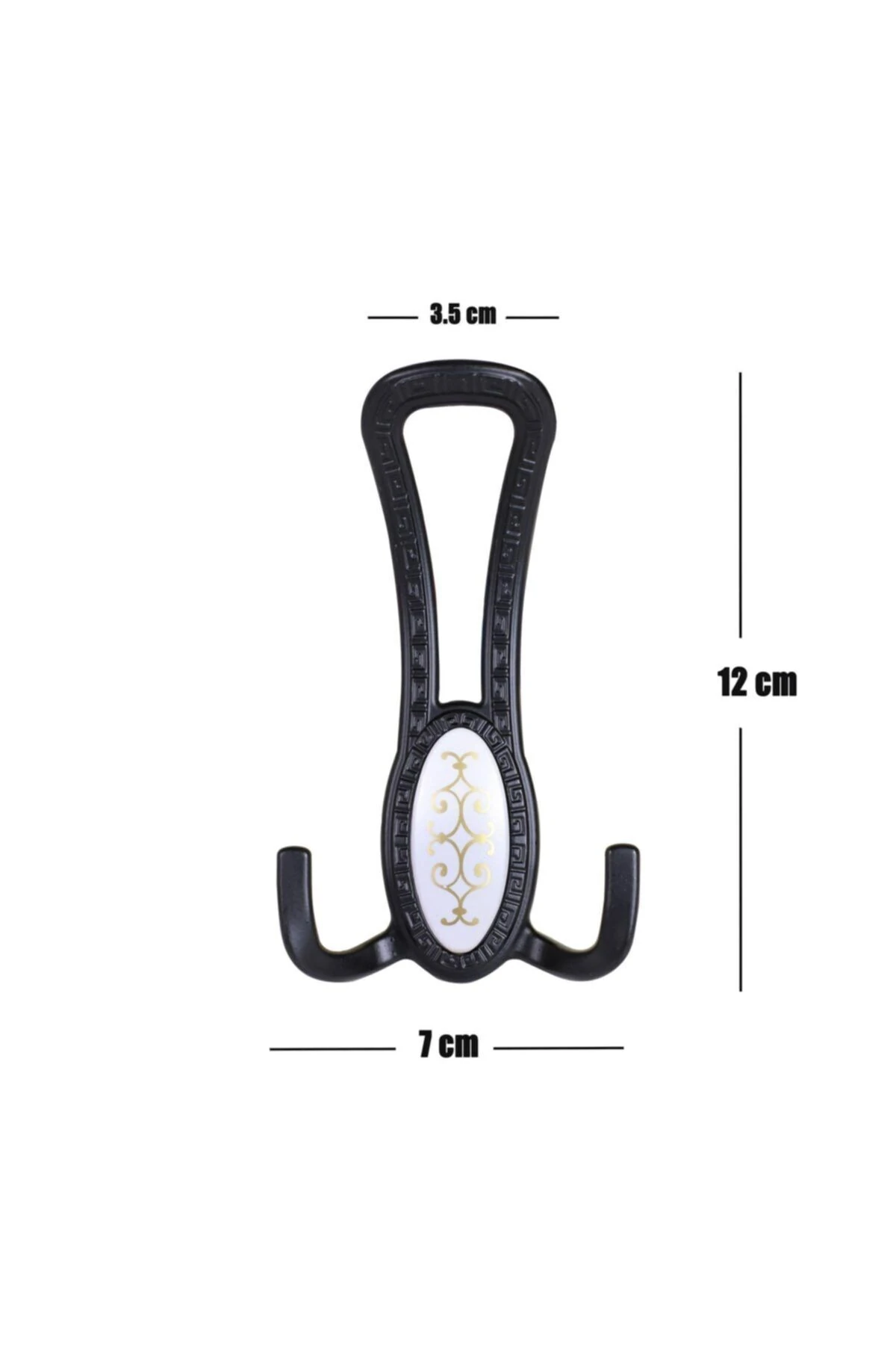 Seçil Portmanto Vestiyer Duvar Dolap Elbise Mobilya Kapı Askısı Askılığı Siyah Metal (4 ADET)