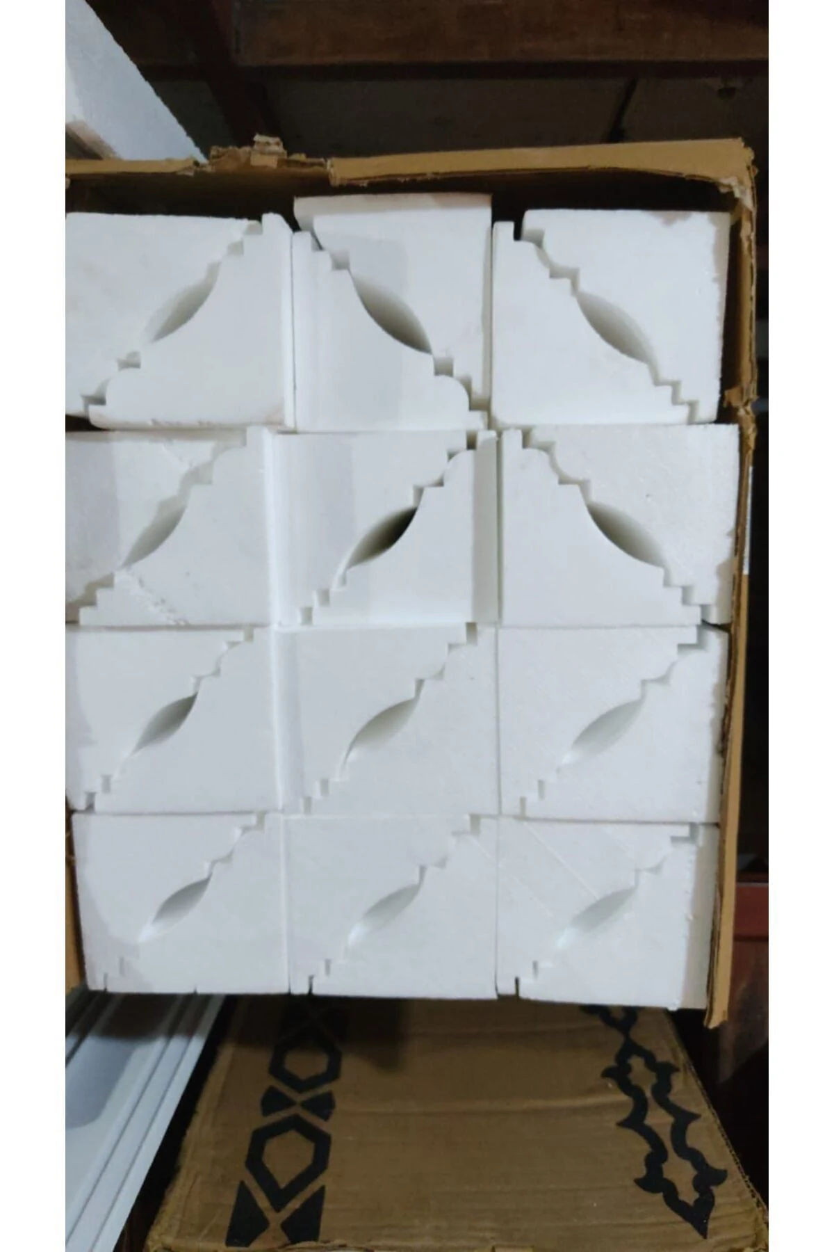 Hazır Korniş Önü Strafor Kartonpiyer Klk-1 10*10cm 2 Adet (4 METRE)