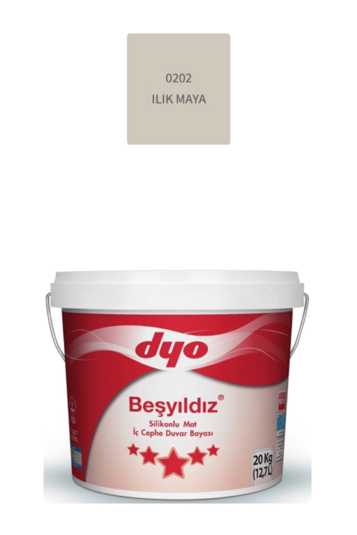 Beş Yıldız Silikonlu Mat İç Cephe Duvar Boyası 20 kg