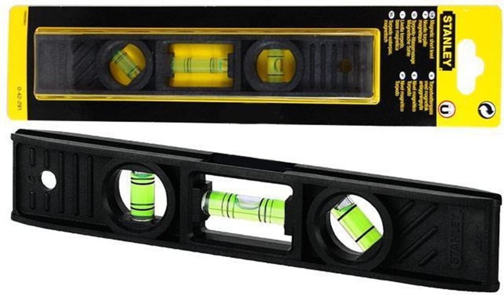 Torpedo Su Terazisi 20 cm Hassas Ölçüm İçin Siyah Renkli