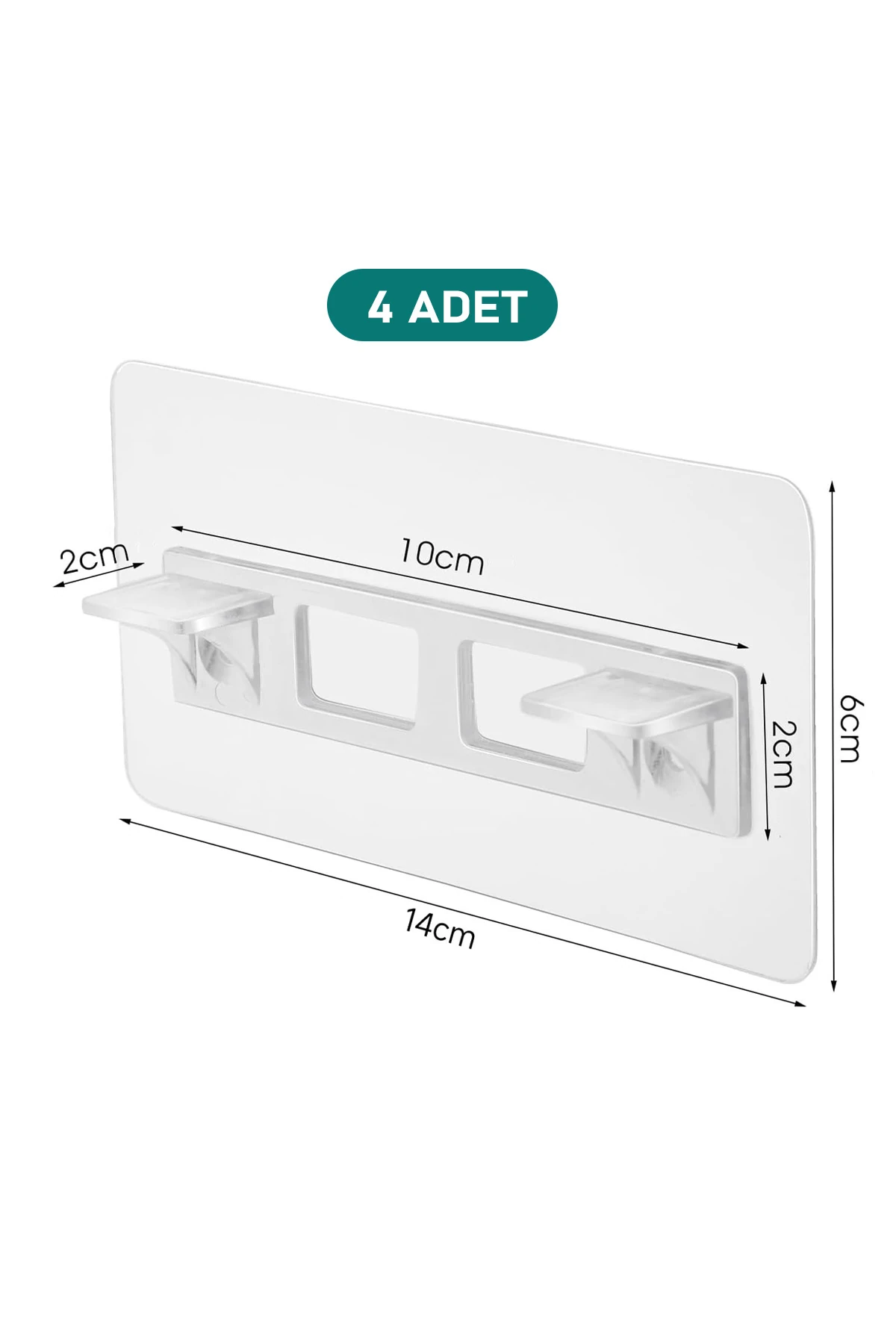 4 Adet Ultra Güçlü Kendinden Yapışkanlı Dolap İçi Raf Tutucu Raf Destek Aparatı Raf Sabitleyici