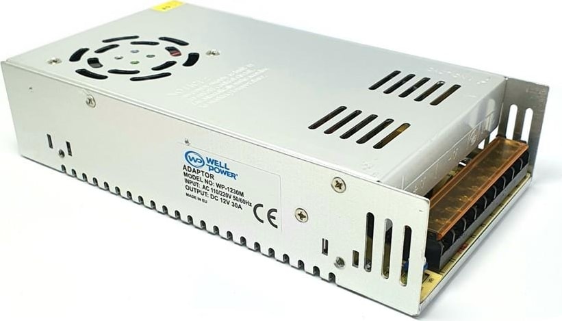 12V 30A Adaptör Metal Kasa Fanlı
