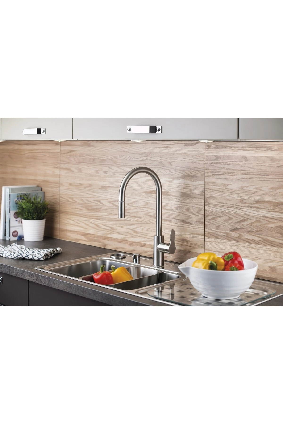 Maestro Inox Pull-Down A42153 Eviye Bataryası, Krom