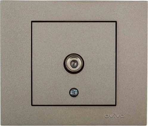 Antrasit Tv Prizi F Konnektörlü Çerçevesiz Grano