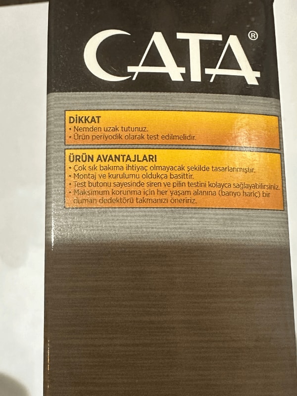 CT-9451 85 Desibel Hassas Algılamalı Pilli Duman Dedektörü (4 Adet)
