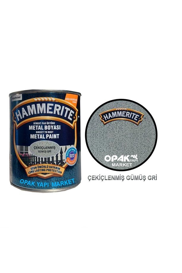 Hammerite Çekiçlenmiş Gümüş Gri 0,75lt (1 Kg)