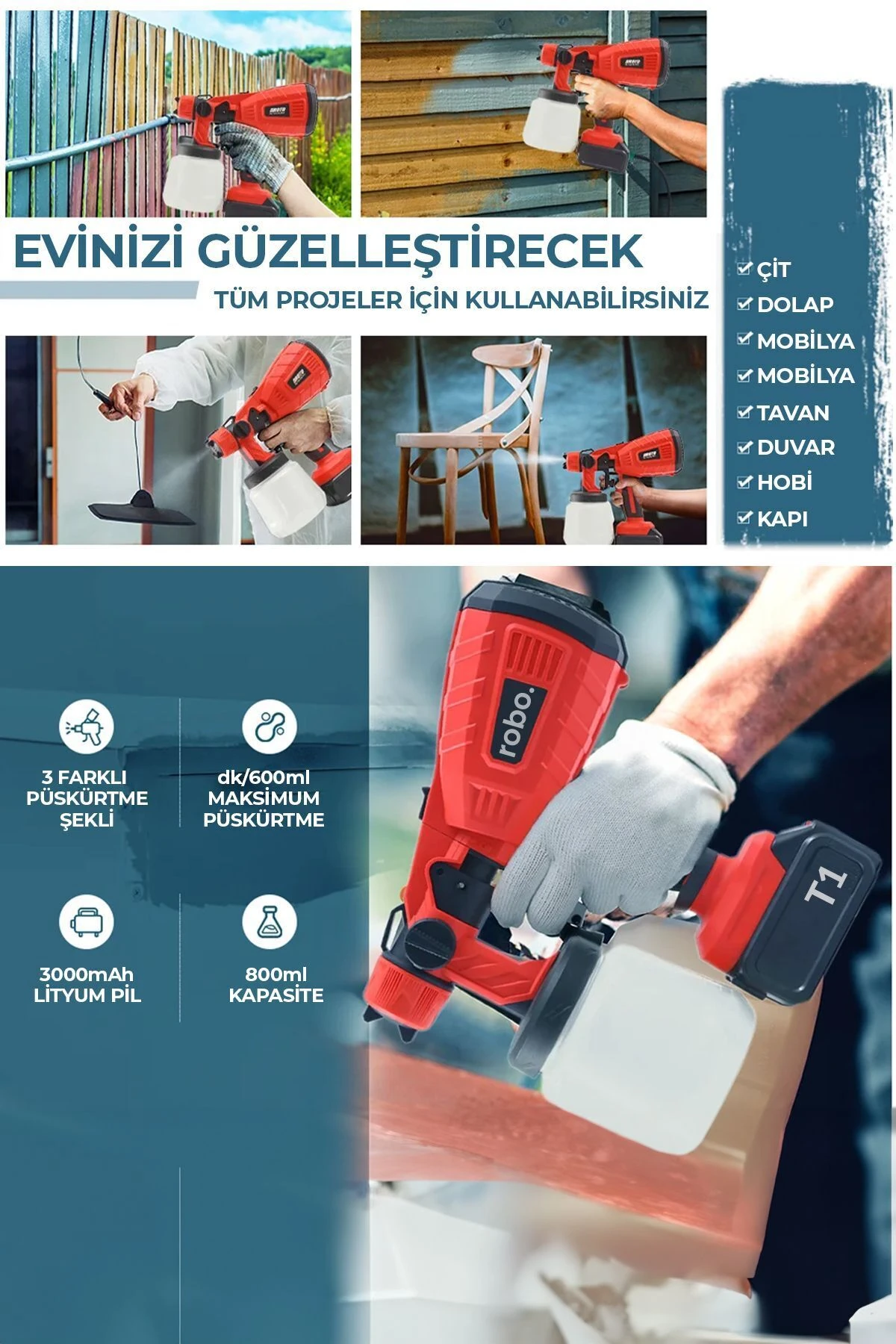 Şarjlı Boya Makinesi